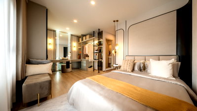 ขายคอนโด : Life Rama4-Asoke 2 ห้องนอนไซด์ใหญ่ พื้นที่สำหรับทุกคนในครอบครัว