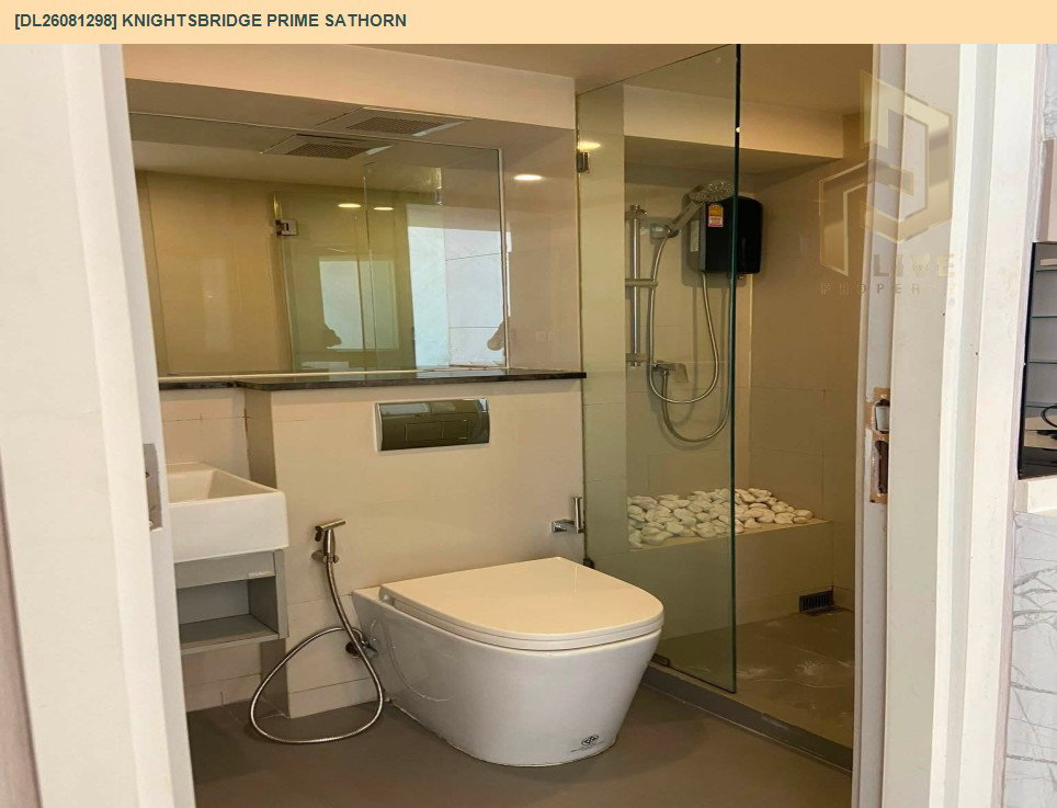 รูป DL26081298 ให้เช่าคอนโด ไนท์บริดจ์ ไพร์ม สาทร (Knightsbridge Prime Sathorn) ใกล้ BTS ช่องนนทรี พร้อมเข้าอยู่ โทรด่วน 0653619502 LineID @952jdxxk - รูปที่ 9/11