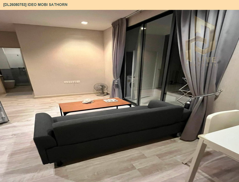 รูป DL26080753 ให้เช่าคอนโด ไอดีโอ โมบิ สาทร (IDEO Mobi Sathorn) ใกล้ BTS กรุงธนบุรี พร้อมเข้าอยู่ โทรด่วน 0653619502 LineID @952jdxxk - รูปที่ 2/8