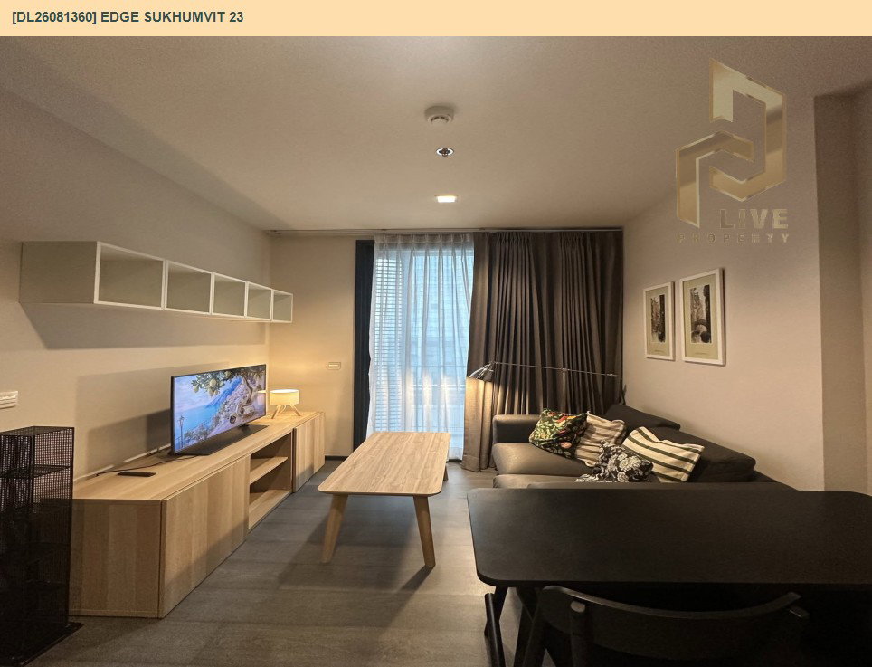 รูป DL26081360 ให้เช่าคอนโด เอดจ์ สุขุมวิท 23 (Edge Sukhumvit 23) ใกล้ BTS อโศก พร้อมเข้าอยู่ โทรด่วน 0614453194 LineID @952jdxxk - รูปที่ 3/11