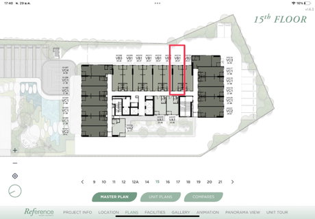 (เจ้าของขายเอง) ขายดาวน์คอนโด Reference Kaset District 2 ห้องนอน ชั้น 15
