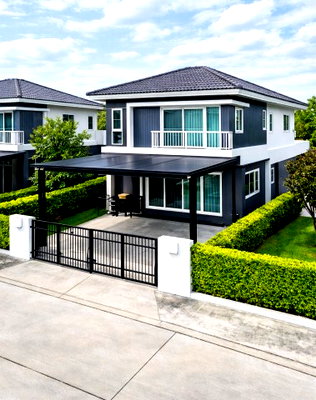 Houses for rent Samut Prakarn : House for rent, Kingkaew 25, near Chulalongkorn 9 Hospital (1 km), Bangna-Outer Ring Road. 2-story detached house, 3 bedrooms,