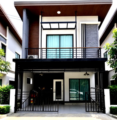 บ้านแฝด นิคมอุตสาหกรรมแพรกษา : ขาย Nature Trend Srinakarin บ้านแฝดสไตล์บ้านเดี่ยว หลังคาไม่ติดกัน | สภาพใหม่ | 3 ห้องนอน | 2.499 ล้านบาท