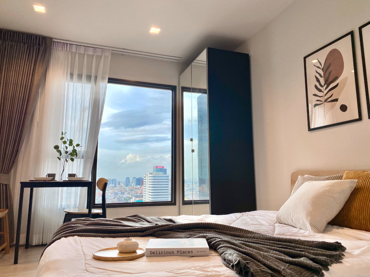 รูป ✅ Life Asoke Rama9 ไลฟ์ อโศก พระราม9 ⭐️ วิวไม่บัง StudioPlus 28 ตรม. แยกครัว (ไม่ผ่านเอเจ้น) - รูปที่ 3/21