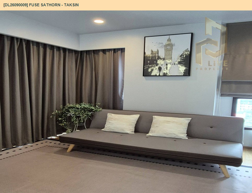 รูป DL26090009 ให้เช่าคอนโด ฟิวส์ สาทร - ตากสิน (Fuse Sathorn - Taksin) ใกล้ BTS วงเวียนใหญ่ พร้อมเข้าอยู่ โทรด่วน 0653619502 LineID @952jdxxk - รูปที่ 9/10