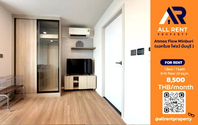 Condos for rent : 🏡 For Rent: Atmoz Flow Minburi | Beautifully decorated room, photos are of the actual room. ✨ The tenant was the first to move in.