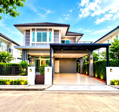 Houses for rent Kasetsart University Si Racha Campus : Detached house for rent, move in Ready, Country Home Lake and Park, Sriracha, Chonburi.
