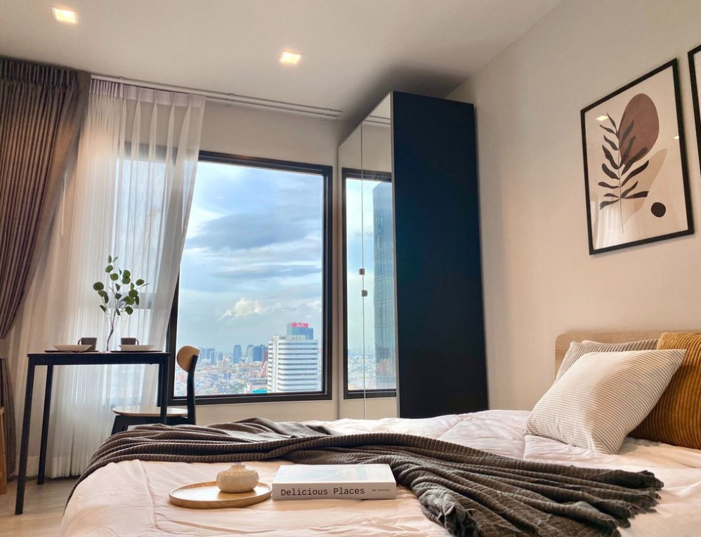 รูป ห้องใหม่🎻🎻🎻Life Asoke-Rame9  24 34 1ห้องนอน26  ตารางเมตร ใกล้สถานี บีทีเอส🎻🎻🎻 A Good view - รูปที่ 16/33