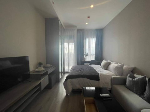 P-138203 🔥 For Rent! Knightsbridge Prime Onnut, Studio Room, 1 Bathroom, Fully Furnished with Washing Machine Line ID: @easythaihome 085-592-2897