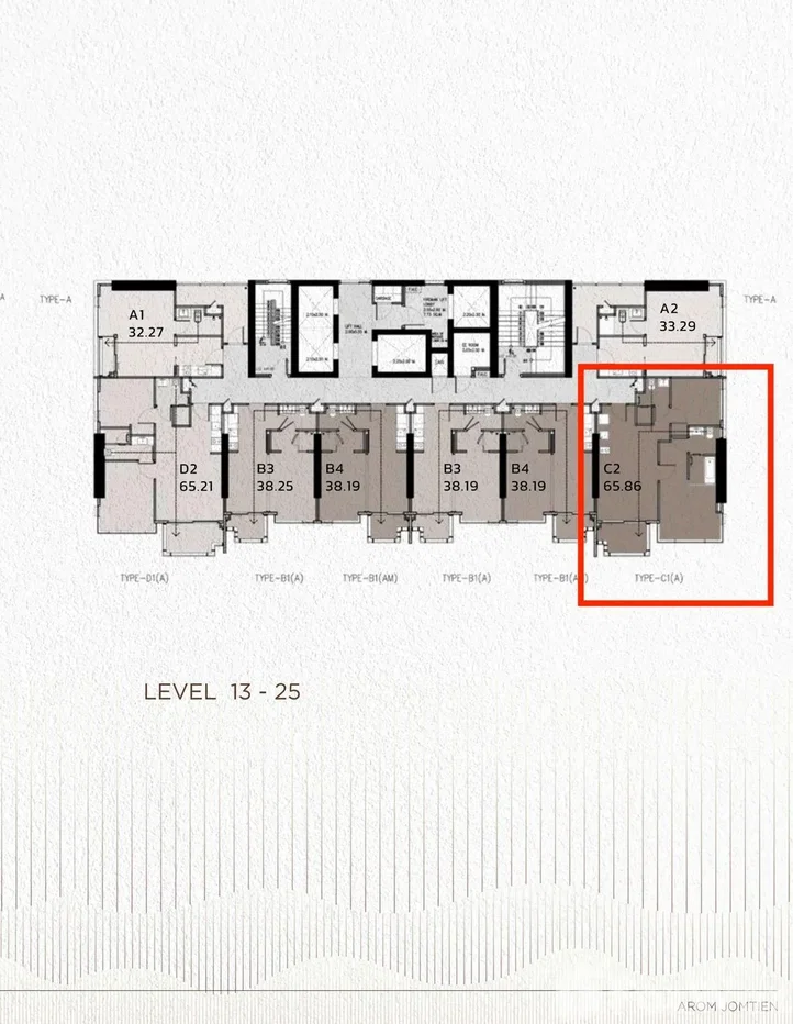 รูป ขาย คอนโด 2 ห้องนอน ในโครงการ อารมณ์ จอมเทียน 6730631 - รูปที่ 9/9