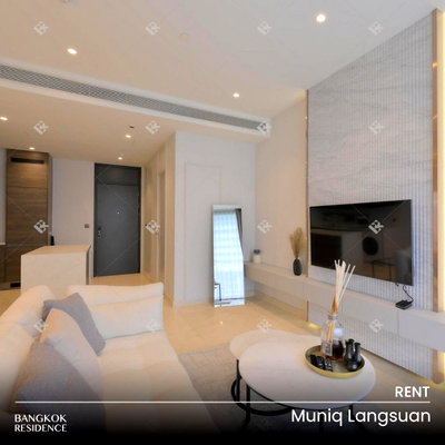คอนโดให้เช่า : เช่าคอนโด 💎 Muniq Langsuan 2นอน 87ตร.ม. 100k 💎ยูนิตกว้าง ทำเลใจกลางเมือง ใกล้ BTS ราชดำริ 