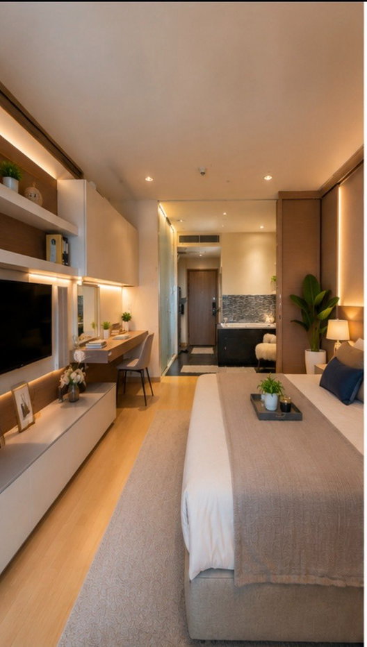 รูป The Platinum【𝐒𝐄𝐋𝐋 & 𝐑𝐄𝐍𝐓】🔥ห้องตกแต่งสวย เน้นโทนเรียบคลีนและใช้พื้นที่ได้คุ้ม เหมาะกับการแต่งห้อง🔥 ติดต่อไลน์ไอดี: @hacondo - รูปที่ 3/5