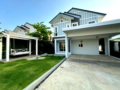 บ้านเดี่ยวให้เช่า : 📌  ให้เช่าบ้านเดี่ยว 2 ชั้น วิลลาจจิโอ 2 ศรีนครินทร์ - บางนา 🚩  4 ห้องนอน 3 ห้องน้ำ เฟอร์นิเจอครบ พร้อมเข้าอยู่ บ้านสวยมาก 