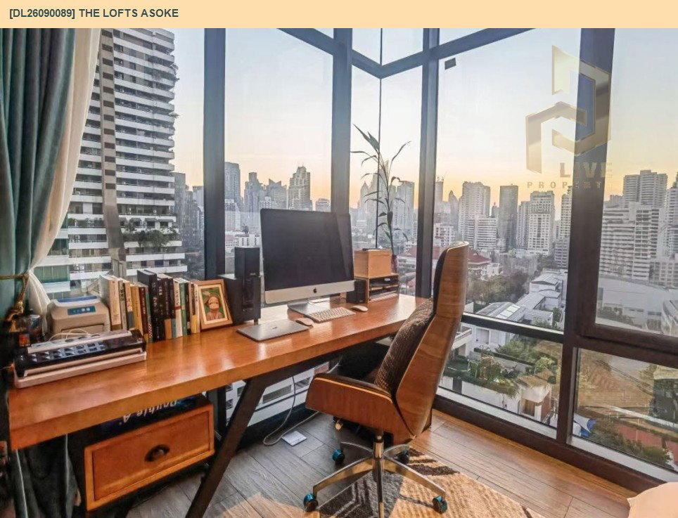 รูป DL26090089 ให้เช่าคอนโด เดอะ ลอฟท์ อโศก (The Lofts Asoke ) ใกล้ MRT เพชรบุรี พร้อมเข้าอยู่ โทรด่วน 0638692663 LineID @952jdxxk - รูปที่ 4/9