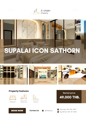 คอนโดให้เช่า : ✨🏙️ Luxury High-End Room 🥂 ชั้น 20 ห้องหรู วิวสวย ใจกลางสาทร 🔥 Supalai Icon Sathorn ✨ NO-022