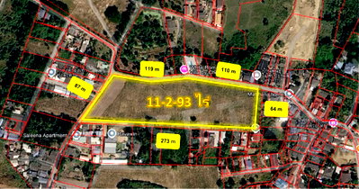 ที่ดิน ถนนสาทรใต้ : ขายที่ดินแปลงใหญ่ 11-2-93 ไร่  ผังส้ม ทำเลศักยภาพ ใกล้ Ocean Marina Resort พัทยา–จอมเทียน