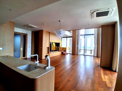 คอนโดให้เช่า : The Sukhothai Residences | Unfurnished 4 Bed Duplex Condo - BR3547CD
