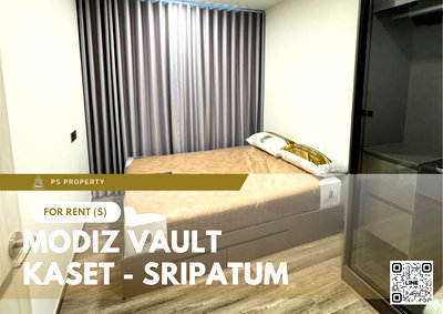 คอนโดให้เช่า : ให้เช่า 🔥 MODIZ VAULT Kaset - Sripatum 🔥 เฟอร์นิเจอร์ และ เครื่องใช้ไฟฟ้าครบ ติด ม.เกษตร