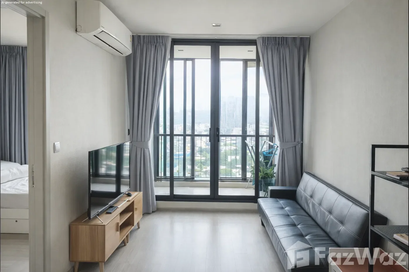 รูป ระเบียงขนาดใหญ่ | เดินเพียง 3 นาทีถึง BTS บางจาก | โอกาสลงทุนยอดนิยมที่ Life Sukhumvit 62 1898436 - รูปที่ 1/5