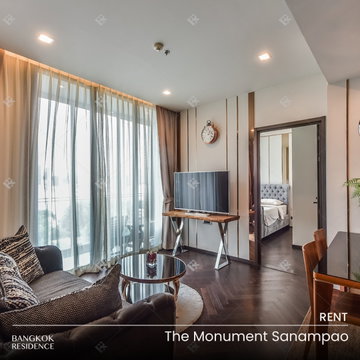 Rental Condo 💎 The Monument Sanampao, near BTS Sanam Pao, 65K 2BR 74 sqm 🛋️ Beautiful Room, Fully Furnished with Appliances 