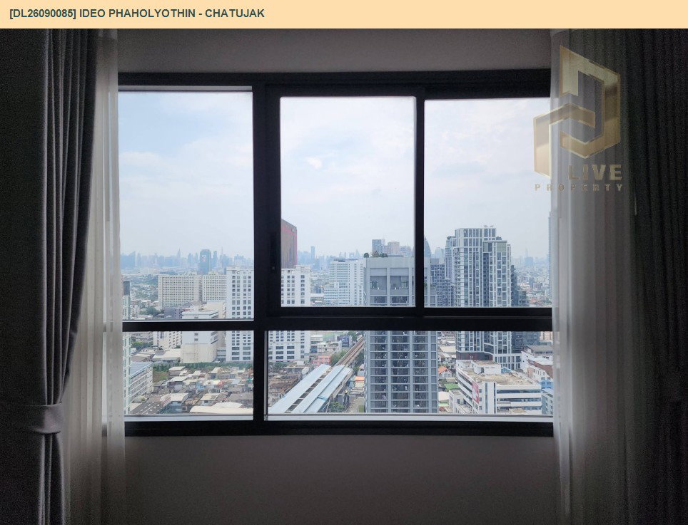 รูป DL26090085 ให้เช่าคอนโด ไอดีโอ พหลโยธิน - จตุจักร (IDEO Phaholyothin - Chatujak) ใกล้ BTS สะพานควาย พร้อมเข้าอยู่ โทรด่วน 0653619502 LineID @952jdxxk - รูปที่ 8/10