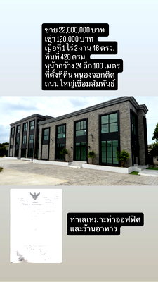โฮมออฟฟิศ กรุงเทพมหานคร : ขายตึกอาคารพาณิชย์เหมาะกับการทำร้านอาหาร