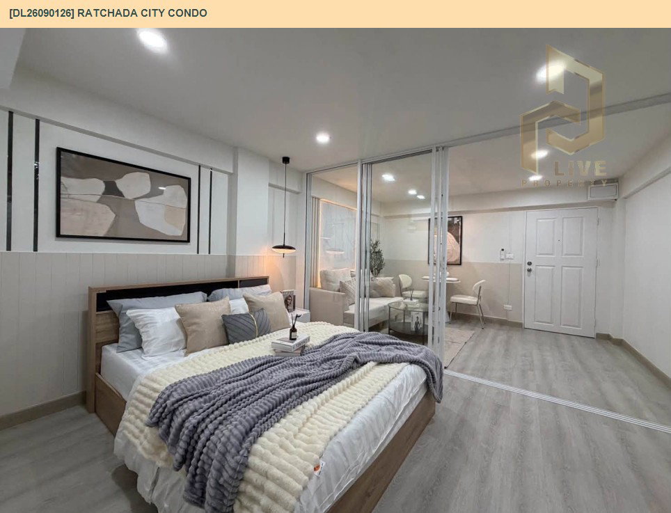 รูป DL26090126 ขายคอนโด รัชดา ซิตี้ คอนโด (Ratchada City Condo) ใกล้ MRTห้วยขวาง พร้อมเข้าอยู่ โทรด่วน 0638692663 LineID @952jdxxk - รูปที่ 2/10