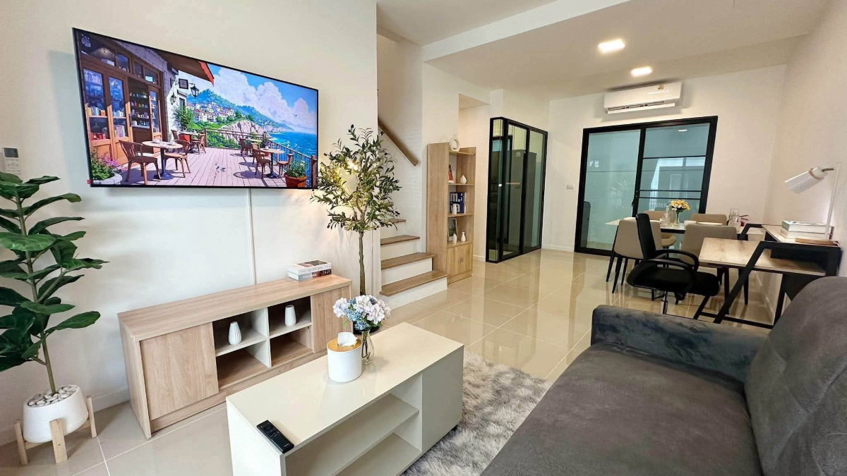 รูป ให้เช่า บ้านทาวน์โฮมสองชั้น หมู่บ้านพฤกษาวิลล์ 120 สนามบินเชียงใหม่ (R1472) T.0946511456 - รูปที่ 6/24
