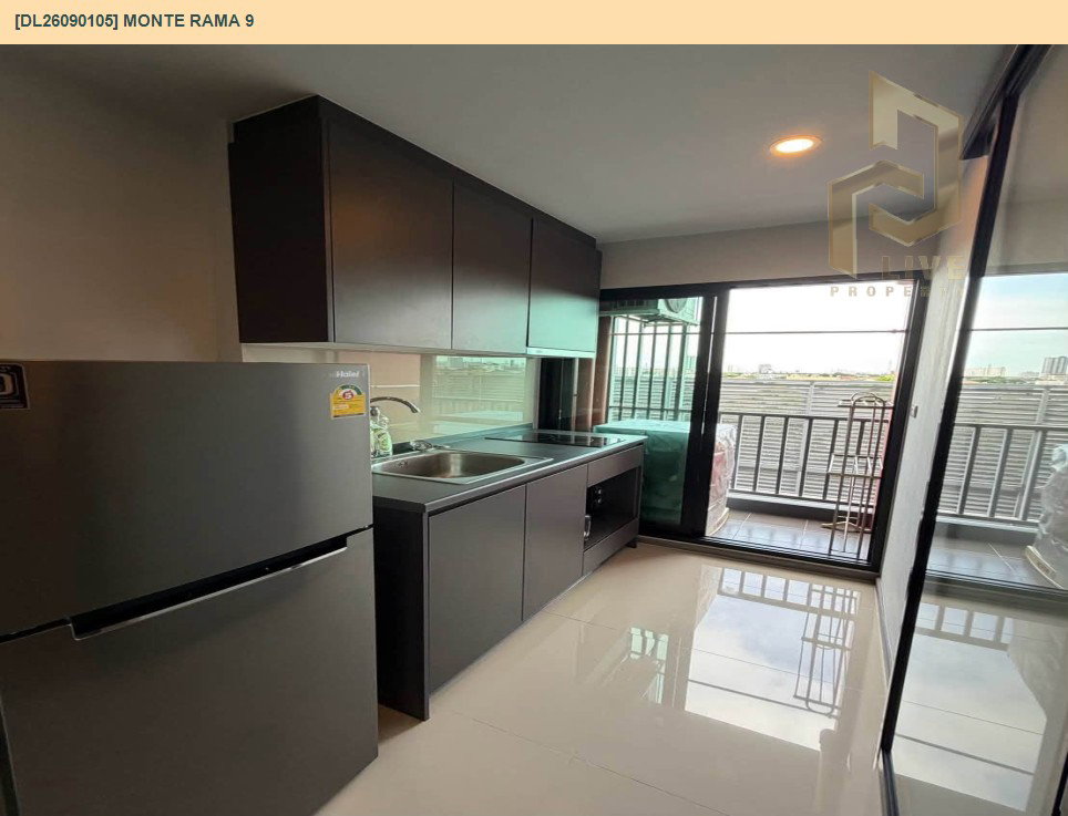 รูป DL26090105 ให้เช่าคอนโด มอนเต้ พระราม 9 (Monte Rama 9) ใกล้ สายสีส้ม พร้อมเข้าอยู่ โทรด่วน 0653619502 LineID @952jdxxk - รูปที่ 6/9