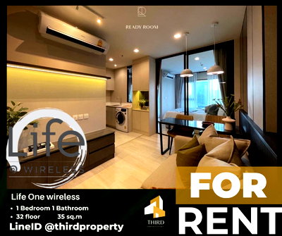 Condos for rent : 𝐋𝐢𝐟𝐞 𝐎𝐧𝐞 𝐖𝐢𝐫𝐞𝐥𝐞𝐬𝐬 ✨ Fully furniture , high floor , ready to move in //contact LineID:@thirdproperty