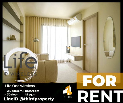 Condos for rent : 𝐋𝐢𝐟𝐞 𝐎𝐧𝐞 𝐖𝐢𝐫𝐞𝐥𝐞𝐬𝐬 ✨ 2  Bedroom , Fully furniture , ready to move in //Contact LineID:@thirdproperty
