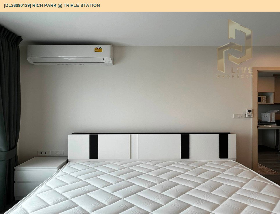รูป DL26090129 ให้เช่าคอนโด ริชพาร์ค @ ทริปเปิ้ล สเตชั่น (Rich Park @ Triple Station) ใกล้ รถไฟสถานีหัวหมาก พร้อมเข้าอยู่ โทรด่วน 0638692663 LineID @952jdxxk - รูปที่ 2/12