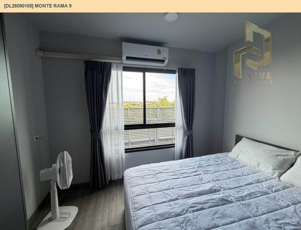 รูป DL26090105 ให้เช่าคอนโด มอนเต้ พระราม 9 (Monte Rama 9) ใกล้ สายสีส้ม พร้อมเข้าอยู่ โทรด่วน 0653619502 LineID @952jdxxk - รูปที่ 3/9