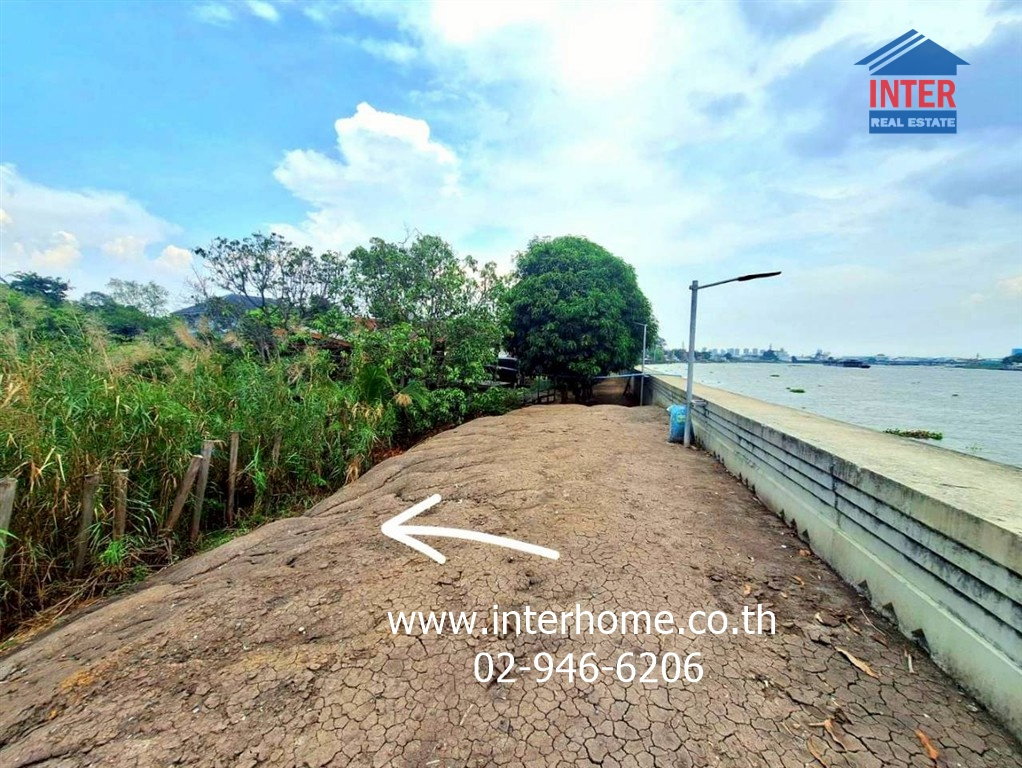 รูป ที่ดินเปล่า 3 ไร่ 263.9 ตร.ว. ที่ดินติดแม่น้ำเจ้าพระยา เมืองปทุมธานี ใกล้วัดเทียนถวาย - รูปที่ 7/19