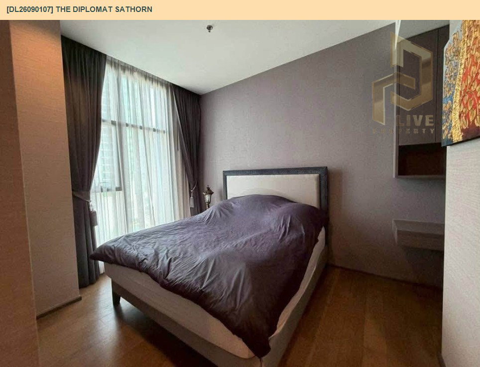 รูป DL26090107 ให้เช่าคอนโด เดอะ ดิโพลแมท สาทร (The Diplomat Sathorn) ใกล้ BTS สุรศักดิ์ พร้อมเข้าอยู่ โทรด่วน 0614453194 LineID @952jdxxk - รูปที่ 3/13
