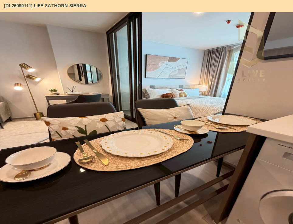 รูป DL26090111 ให้เช่าคอนโด ไลฟ์ สาทร เซียร์รา (Life Sathorn Sierra) ใกล้ BTS ตลาดพลู พร้อมเข้าอยู่ โทรด่วน 0638692663 LineID @952jdxxk - รูปที่ 12/16