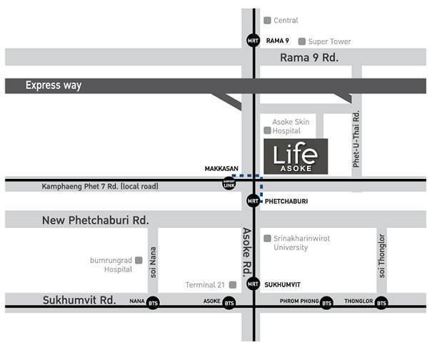 รูป Life Asoke ห้องน่าอยู่มาก ได้ห้องมุม ราคาดีมากครับ - รูปที่ 7/17