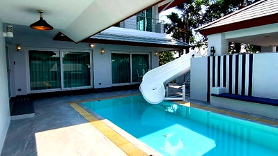 บ้านเดี่ยว บางละมุง ชลบุรี : ขายบ้านพลูวิลล่าโครงการติดทะเล