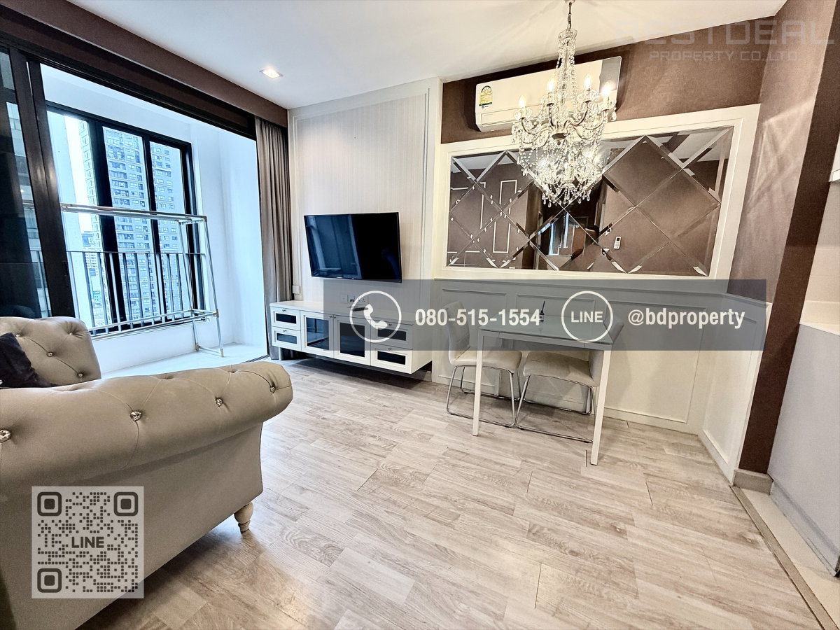 รูป Bestdeal ให้เช่า ขนาด 2 ห้องนอน 55 sqm.เฟอร์นิเจอร์และเครื่องใช้ไฟฟ้าครบพร้อมเข้าอยู่ 25,000 บาท/เดือน “IDEO MOBI RAMA 9” ใกล้MRTและเซ็นทรัลพระราม 9  - รูปที่ 4/15