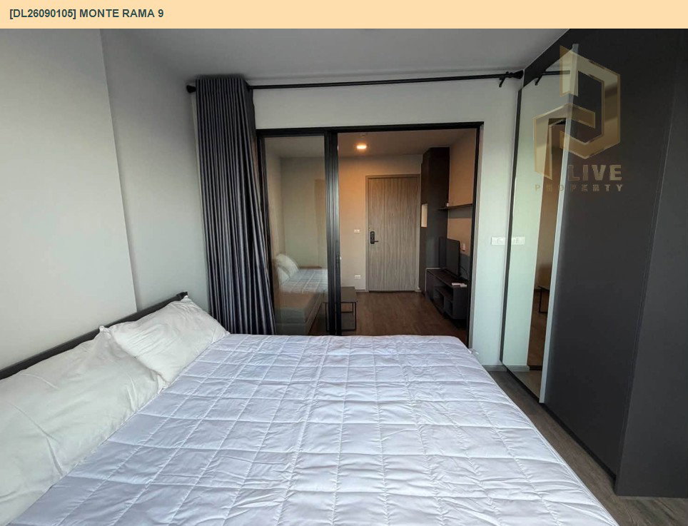 รูป DL26090105 ให้เช่าคอนโด มอนเต้ พระราม 9 (Monte Rama 9) ใกล้ สายสีส้ม พร้อมเข้าอยู่ โทรด่วน 0653619502 LineID @952jdxxk - รูปที่ 5/9