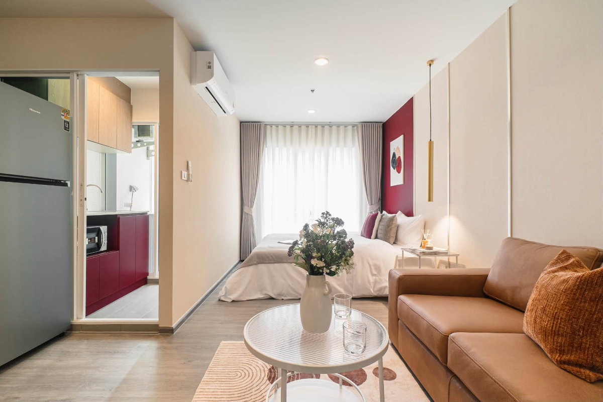 รูป [VR0785] 🔥 13,000/เดือน | Regent Home Bangna วิวสระว่ายน้ำ 28 ตร.ม. 1 ห้องนอน แต่งครบพร้อมอยู่ ใกล้ BTS บางนา! 🔥 - รูปที่ 7/9