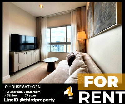 Condos for rent : 𝐐 𝐇𝐎𝐔𝐒𝐄 𝐒𝐀𝐓𝐇𝐎𝐑𝐍 ✨Nicely decorated , Fully furniture //contact LineID:@thirdproperty 