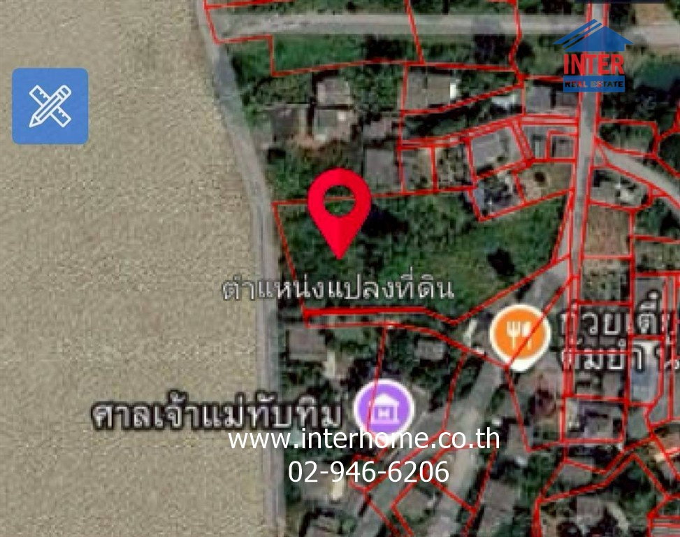 รูป ที่ดินเปล่า 3 ไร่ 263.9 ตร.ว. ที่ดินติดแม่น้ำเจ้าพระยา เมืองปทุมธานี ใกล้วัดเทียนถวาย - รูปที่ 3/19