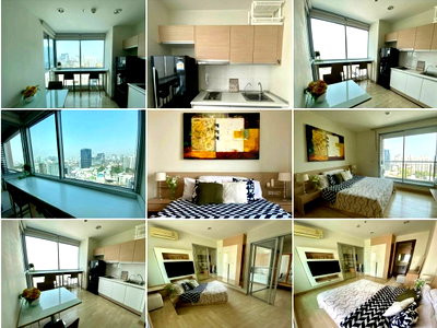 Condos for rent : 1Bed | 1Bath | MRT Ratchadaphisek | 30sqm | THB 20,000/mo | Fl.17 — Rhythm Ratchada Bangkok