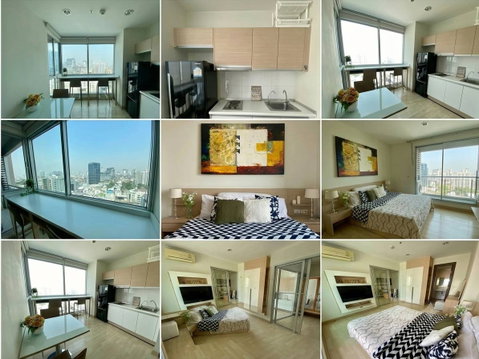 1Bed | 1Bath | MRT Ratchadaphisek | 30sqm | THB 20,000/mo | Fl.17 — Rhythm Ratchada Bangkok
