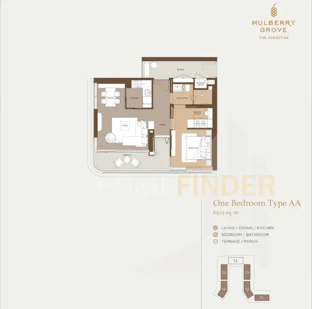 รูป Mulberry Grove The Forestias 1 bedroom, for sale - รูปที่ 2/4