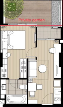 1 ห้องนอน | 1 ห้องน้ำ | BTS Bang Chak | 45 ตร.ม. | 25,000 บาท/เดือน | ชั้น 5 — Ideo Sukhumvit 93 กรุงเทพฯ