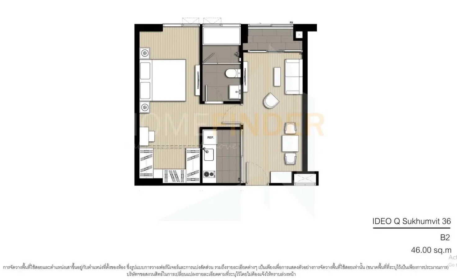 รูป IDEO Q Sukhumvit 36 1 bedroom, for rent - รูปที่ 4/4