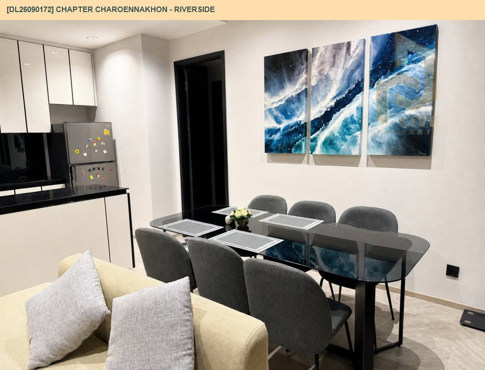 รูป DL26090172 ให้เช่าคอนโด แชปเตอร์ เจริญนคร - ริเวอร์ไซต์ (Chapter Charoennakhon - Riverside) ใกล้ BTS กรุงธนบุรี พร้อมเข้าอยู่ โทรด่วน 0614453194 LineID @952jdxxk - รูปที่ 5/17