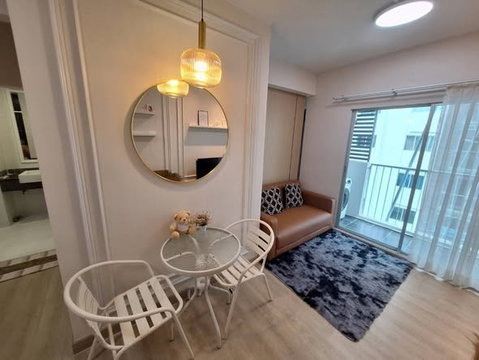 1 ห้องนอน | 1 ห้องน้ำ | MRT Phra Ram 9 | 35 ตร.ม. | 15,000 บาท/เดือน | ชั้น 8 — A Space Asoke-Ratchada กรุงเทพฯ